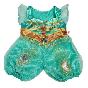 Build A Bear Princess Jasmin Outfit Costume Clothes Disney Aladdin Teal Peacock